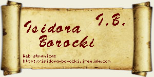 Isidora Borocki vizit kartica